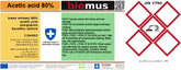 Essig-Essenz. Essigsäure 80% 20 L BIOMUS - Biolaboratorium